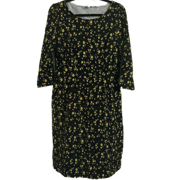 Boden Penny Floral Print Jersey Dress Pockets Quarter Sleeve Fairy Grunge Sz 10 - Picture 2 of 8